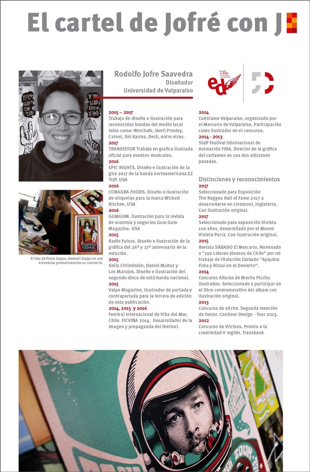 El Cartel de Jofré, Rodolfo Jofré diseñador UV