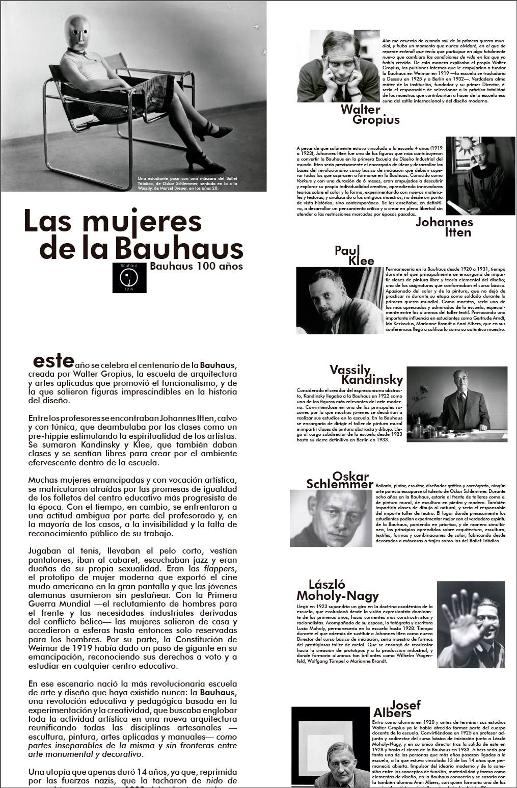 exposición diseño uv, la mujer de la Bauhaus